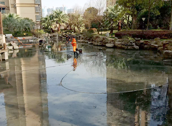 项城景观池淤泥清理